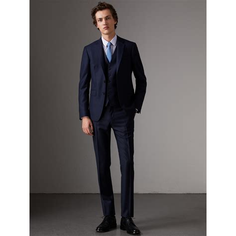 burberry navy slim fit wool suit|Wool Beverley Tailored Coat in Navy .